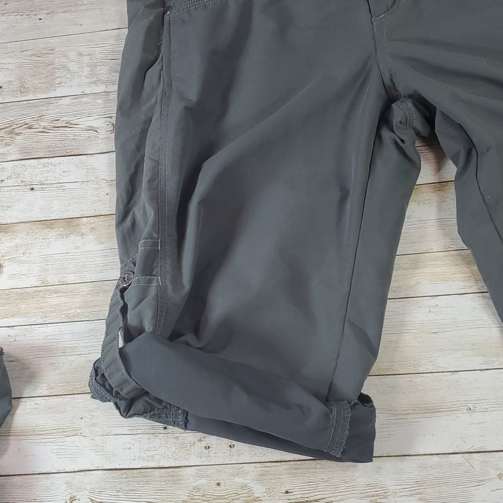Kuhl Forester Convertible Zip-Off Full-Length to Capri Pants Size 6 Gray/Green - Picture 7 of 14